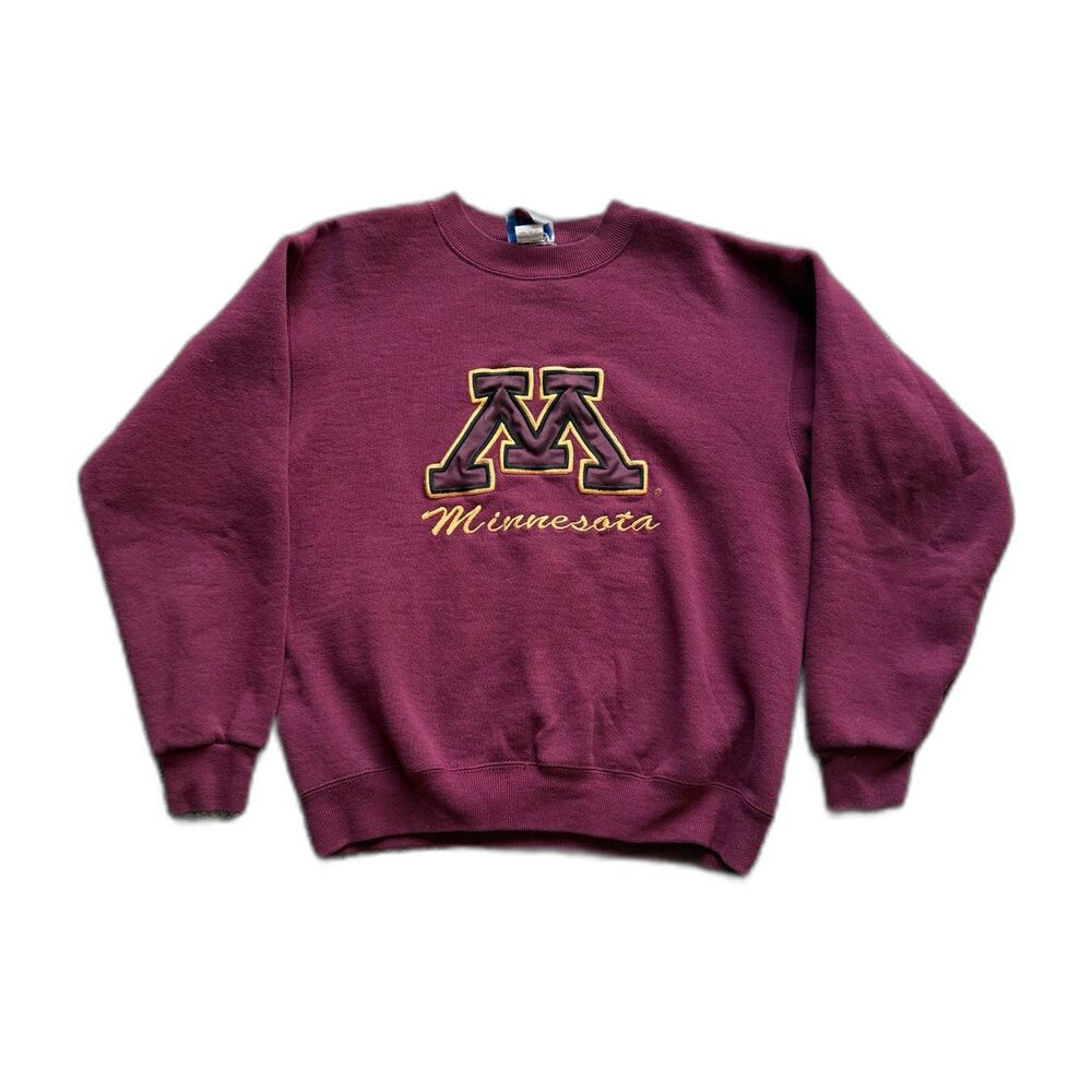 VINTAGE MINNESOTA GOPHERS LOGO CREWNECK SWEATSHIRT MADE IN USA XL